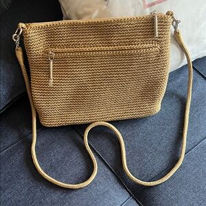 The San Woven Crossbody Bag in wheat - Lightweight Everyday Style
